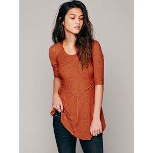 Free People Weekends Layer Tee in copper